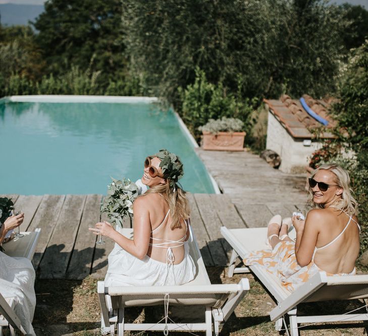 Bridal Party | Outdoor Bohemian Destination Wedding at La Selva, Tuscany | Damien Milan Photography