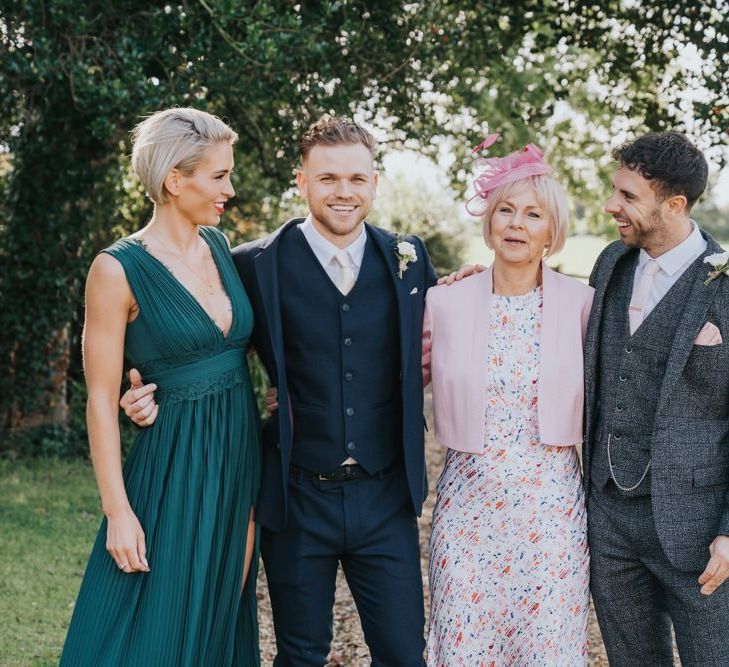 Groom with his family before civil ceremony