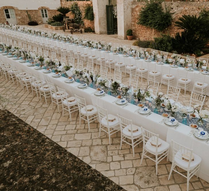 Outdoor Italian Destination Wedding Reception