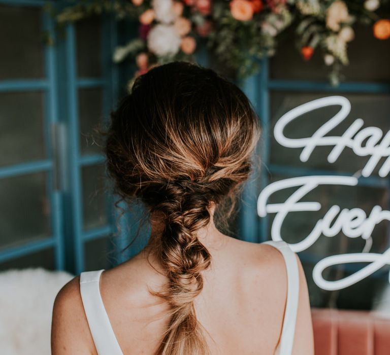 Messy Plait Bridal Up Do