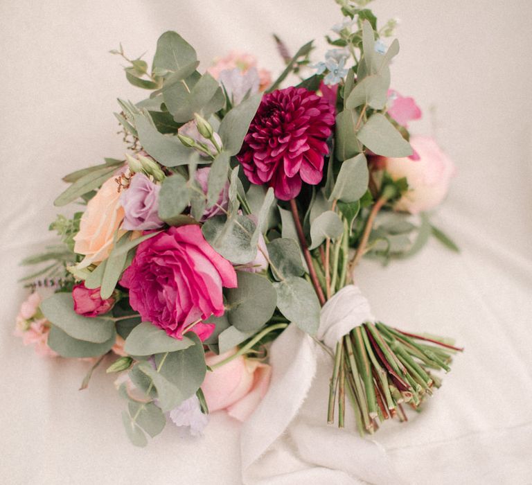 Pink &amp; Peach Romantic Bouquet | Contemporary Elegance Wedding in the Countryside  | M &amp; J Photography | Film by Jacob and Pauline