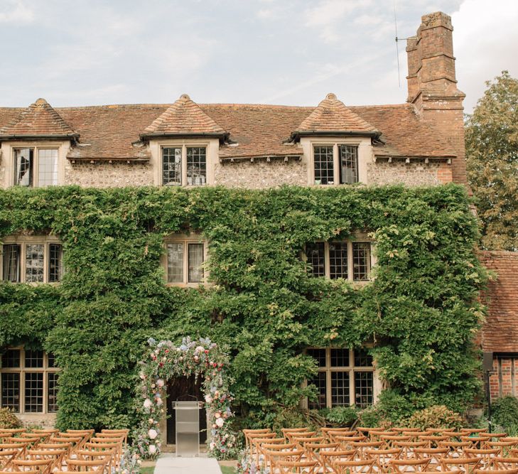 Floral Arch | Contemporary Elegance Wedding in the Countryside  | M &amp; J Photography | Film by Jacob and Pauline