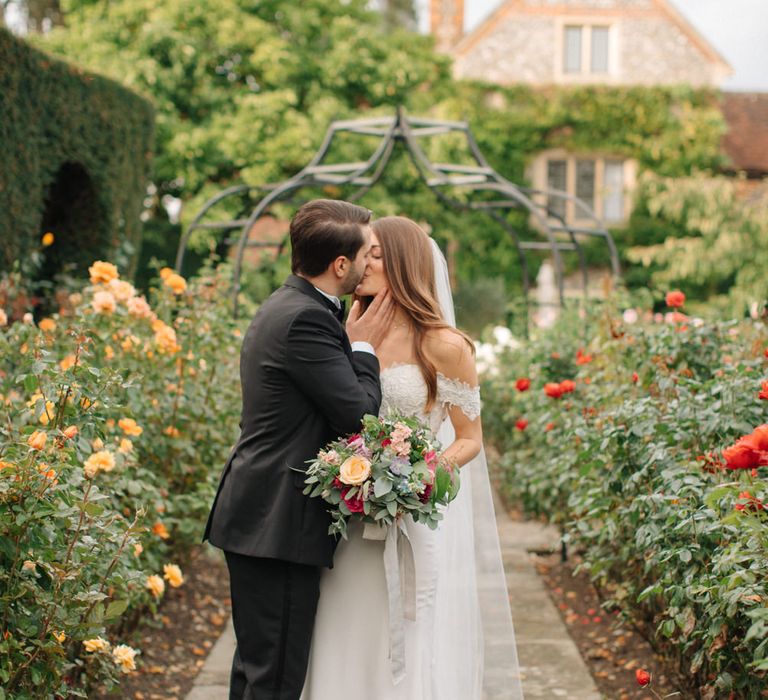 Bride in Lace Custom Made Pronovias Wedding Dress | Groom in Black Tie | Contemporary Elegance Wedding in the Countryside  | M &amp; J Photography | Film by Jacob and Pauline