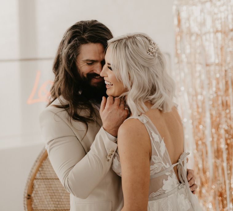 Intimate bride and groom portrait by Pierre G Photography