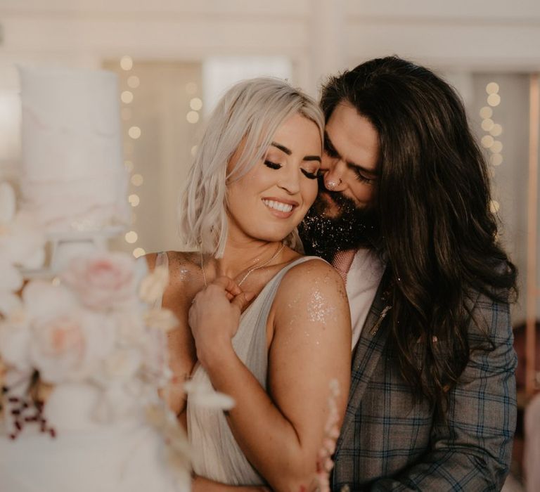 Bride and groom portrait at The Winding House