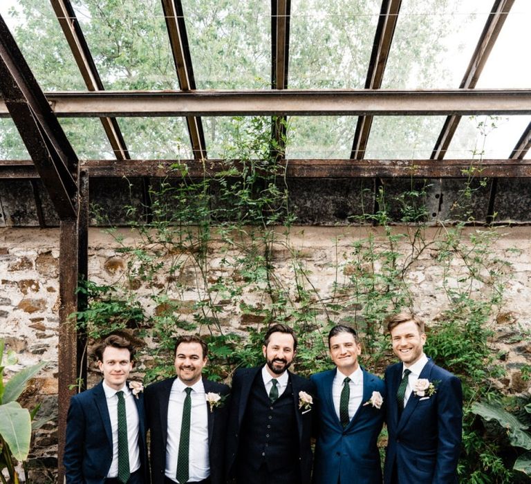 Groomsmen in Beggars Run Navy Suits