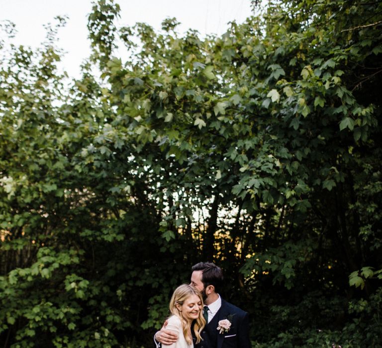 Bride and Groom Portrait in the Countryside