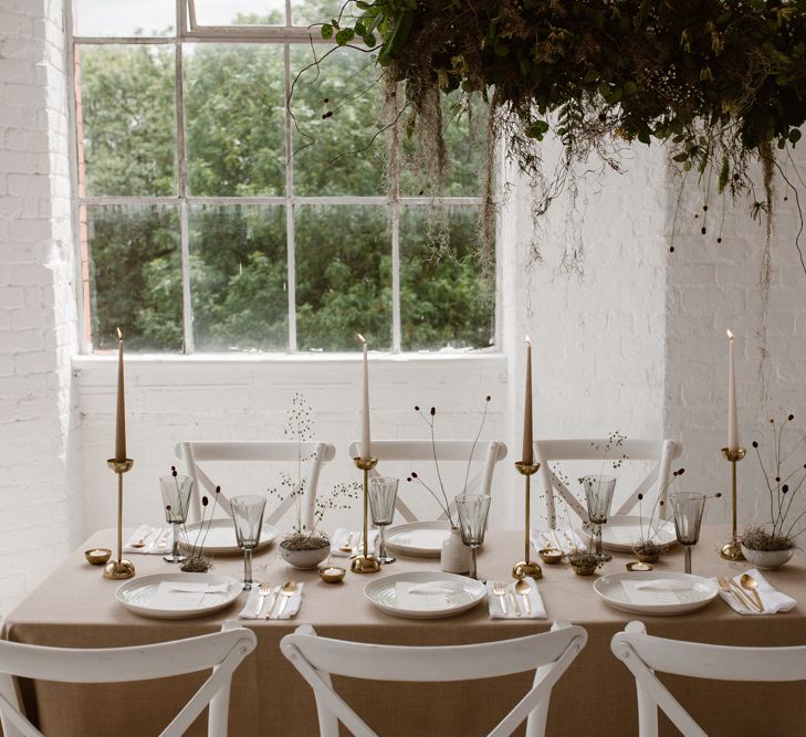 Minimalist Bridal Inspiration Styled By One Stylish Day With Foliage &amp; Dried Flowers // Bridal Wear By Halfpenny London // Images By Agnes Black