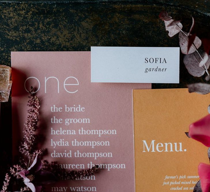 Modern Wedding Stationery with Bold Typography