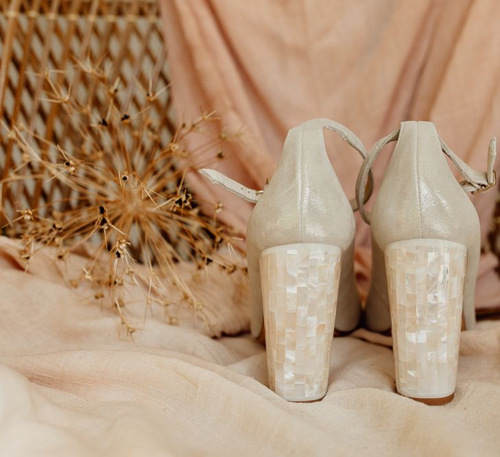 Tortoise Shall Heeled Bridal Shoes