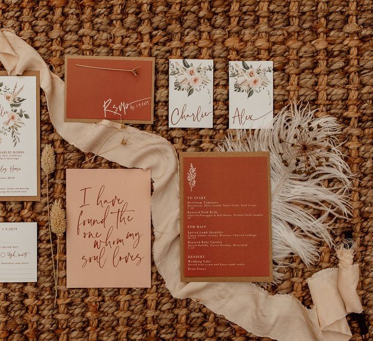 Natural Wedding Stationery Suit by Wonderland Invites