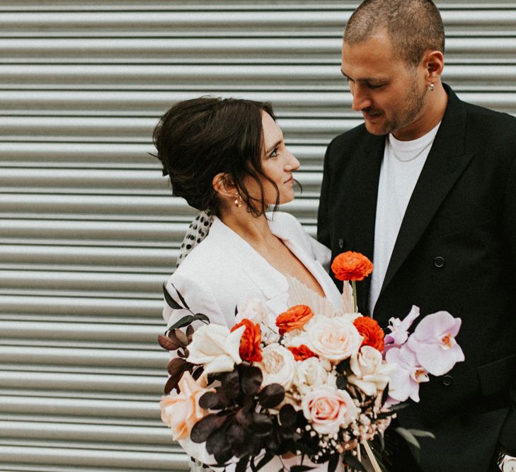 Bride and groom portrait by Darina Stoda Photography