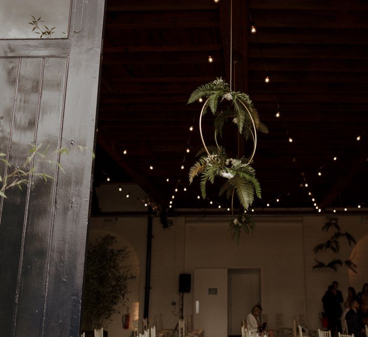 Modern Minimalist decor for this Green And White Luxe, City Wedding. Photography by The Curries.