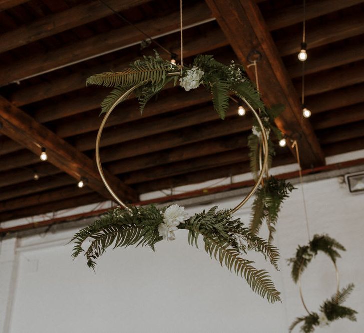 Modern Minimalist decor for this Green And White Luxe, City Wedding. Photography by The Curries.