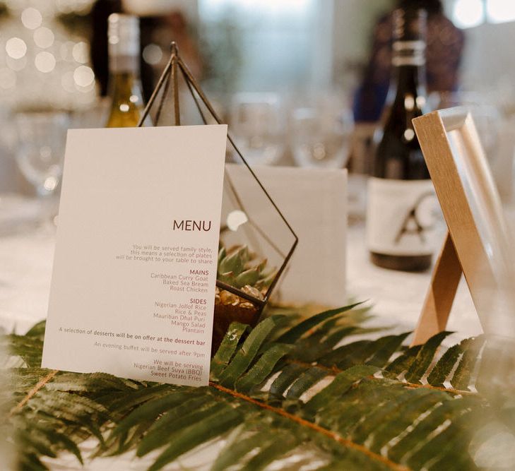 Modern Minimalist decor for this Green And White Luxe, City Wedding. Photography by The Curries.