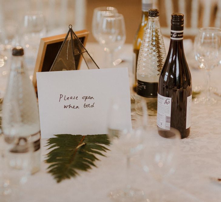 Geometric terrariums and Minimalist decor for this Green And White Luxe, City Wedding. Photography by The Curries.