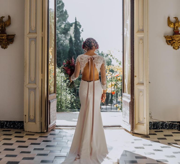 Outdoor Wedding by the Beach at Marqués de Montemolar, Spain, Planned &amp; Styled by Paloma Cruz Eventos | Water Sports Theme with Surf Boards Table Plan | Rubén Hernández Bridal Separates | Paco &amp; Aga Photography