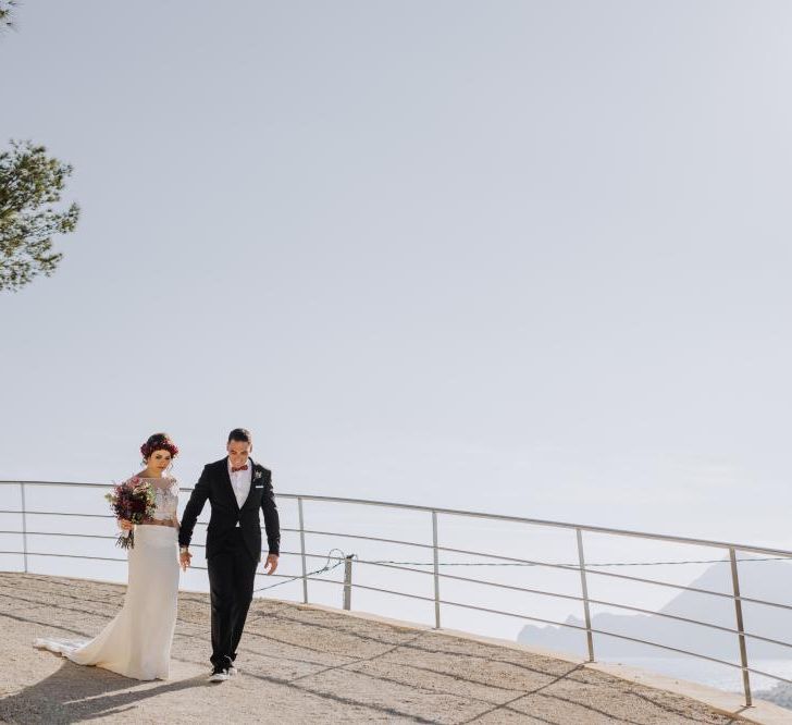 Outdoor Wedding by the Beach at Marqués de Montemolar, Spain, Planned &amp; Styled by Paloma Cruz Eventos | Water Sports Theme with Surf Boards Table Plan | Rubén Hernández Bridal Separates | Paco &amp; Aga Photography