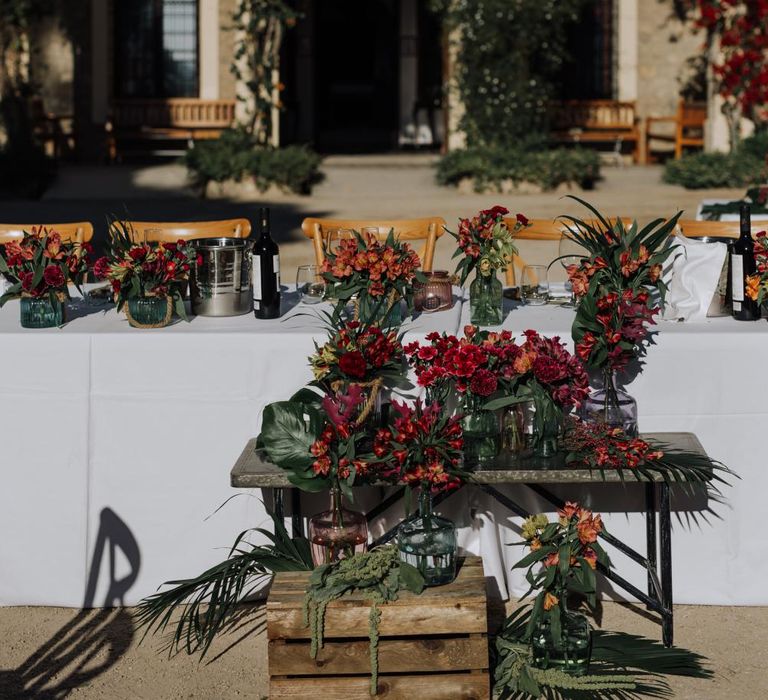 Outdoor Wedding by the Beach at Marqués de Montemolar, Spain, Planned &amp; Styled by Paloma Cruz Eventos | Water Sports Theme with Surf Boards Table Plan | Rubén Hernández Bridal Separates | Paco &amp; Aga Photography