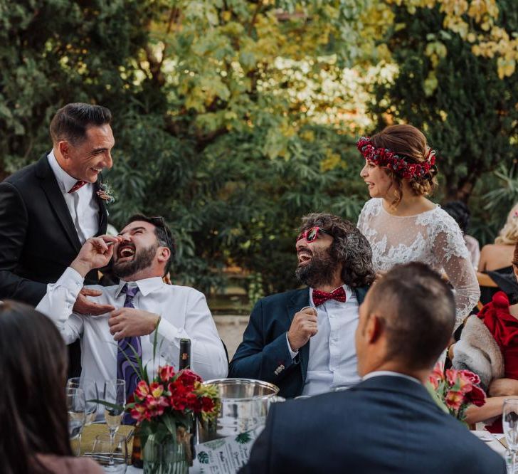 Outdoor Wedding by the Beach at Marqués de Montemolar, Spain, Planned &amp; Styled by Paloma Cruz Eventos | Water Sports Theme with Surf Boards Table Plan | Rubén Hernández Bridal Separates | Paco &amp; Aga Photography