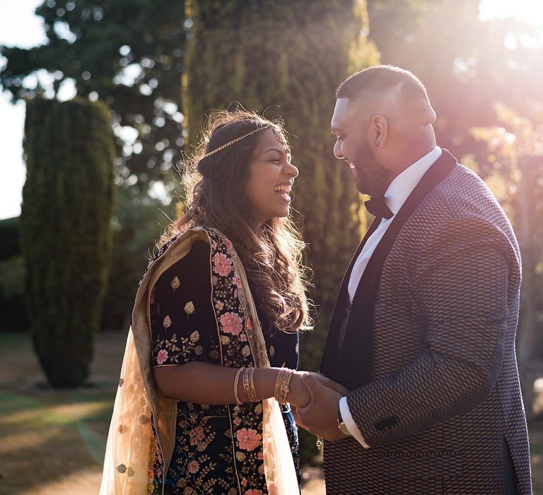 Sunset portrait at engagement shoot