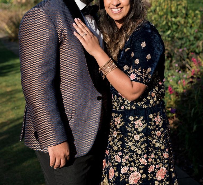 Intimate bride and groom-robe portraits for Engagement shoot