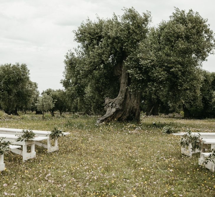 Masseria Moroseta wedding venue with outdoor ceremony