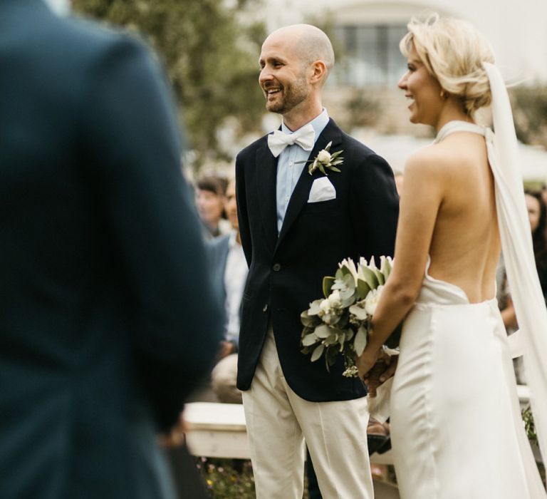 Outdoor wedding ceremony in Italy