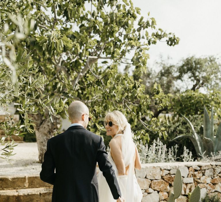 Bride and groom at destination wedding