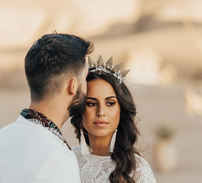 Beautiful bride with natural wedding makeup