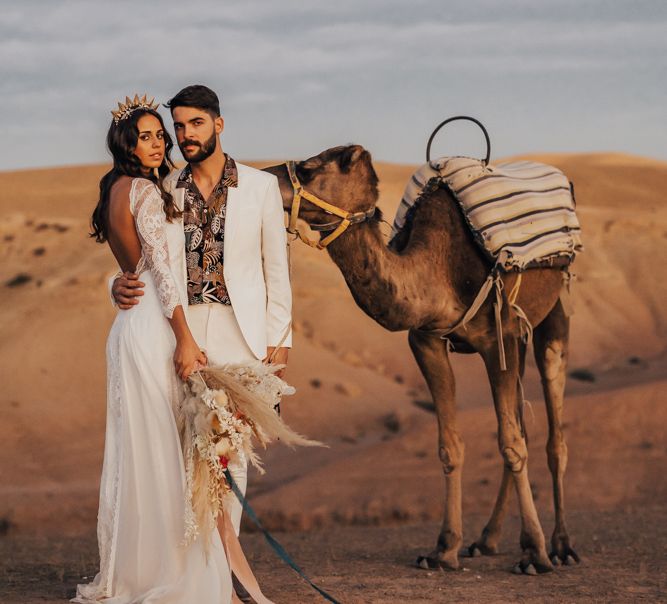 Bride and groom at Moroccan wedding