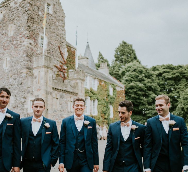 Blue Suits From Moss Bros. // Image By Anna Urban Wedding Photography