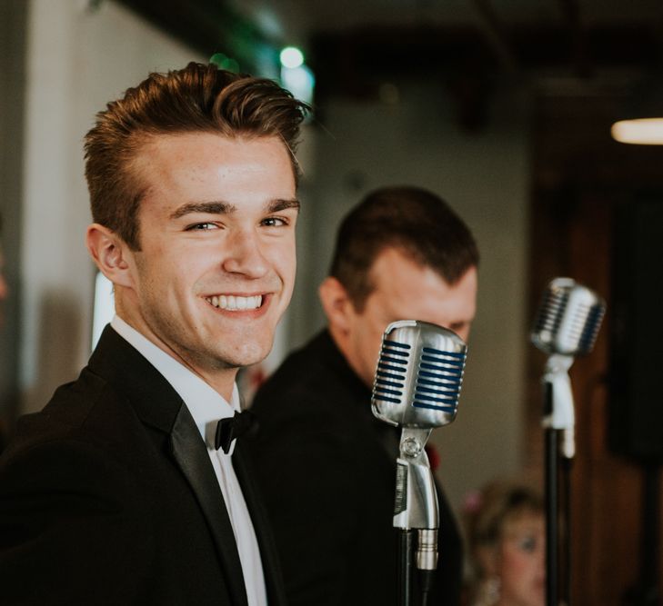 The Bowkers Wedding Band | Copper &amp; Greenery Industrial Winter Wedding at The West Mill Derby, Styled by The Vintage House That Could | Rosie Kelly Photography | Jason Lynch Weddings