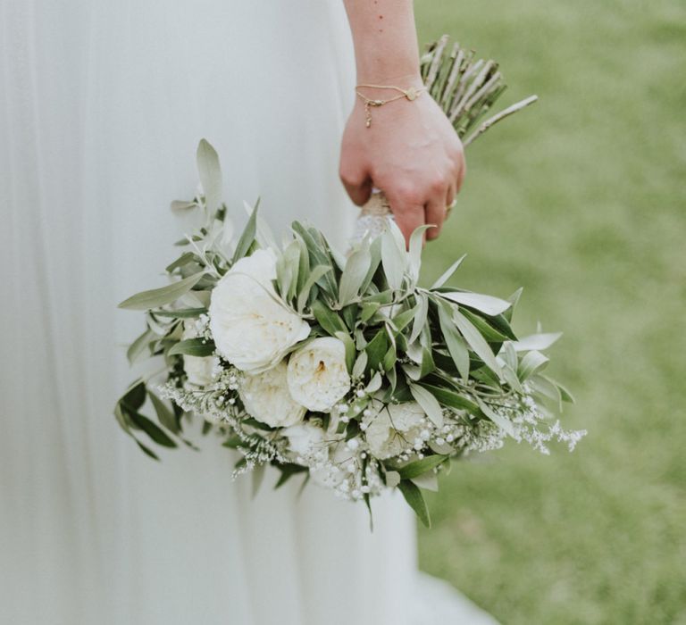 White and Green Wedding Bouquet