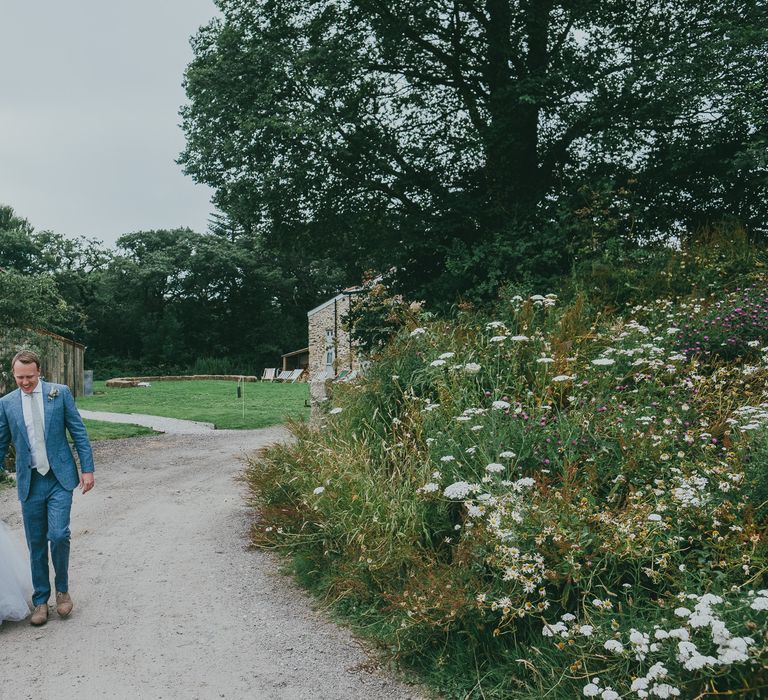 Bride In Jane Bourvis Gown // Image By Ross Talling Photography