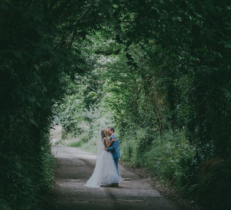 Bride In Jane Bourvis Gown // Image By Ross Talling Photography