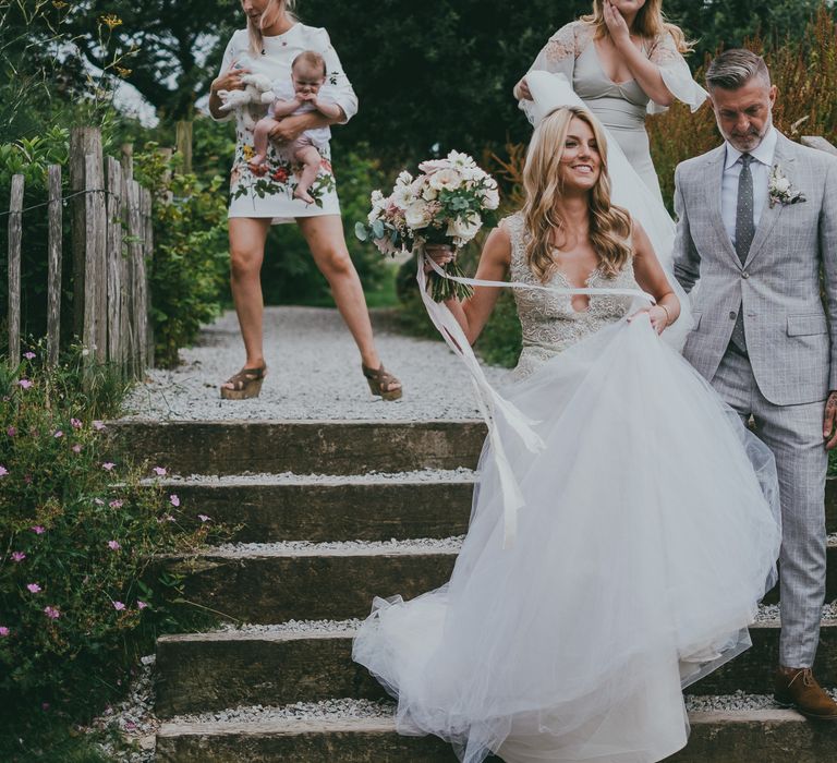 Bride In Jane Bourvis Gown // Image By Ross Talling Photography