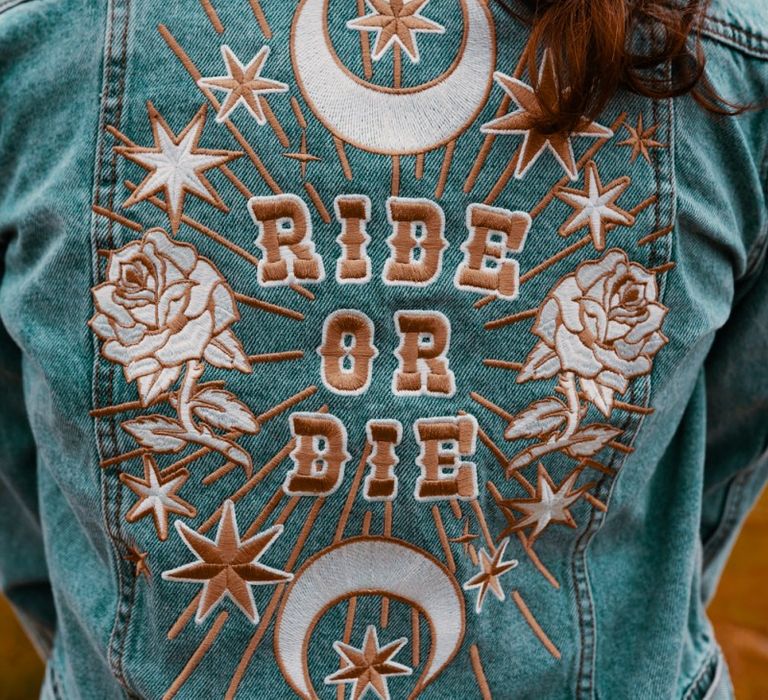 Ride or Die wedding jacket for bride