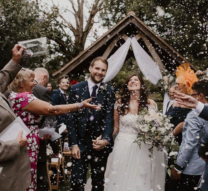 Confetti Exit Portrait for Outdoor Ceremony