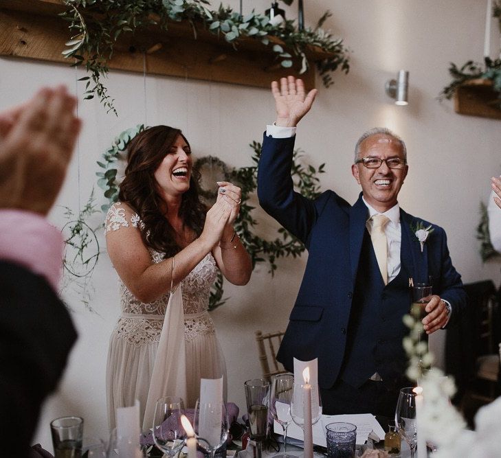 Father of The Bride During Wedding Speeches