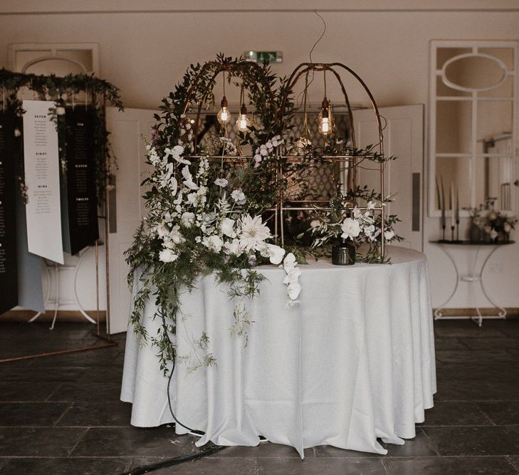 Stylish Wedding Decor Floral Displays Geometric Decor