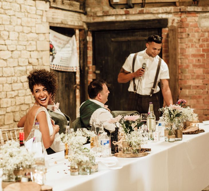 Caribbean Influenced Wedding Kingsthorpe Lodge Barn With Steel Band And Bride In Maggie Sottero Images From Ania Ames Photography