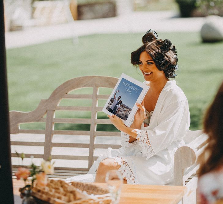 Bridal preparations and present from groom