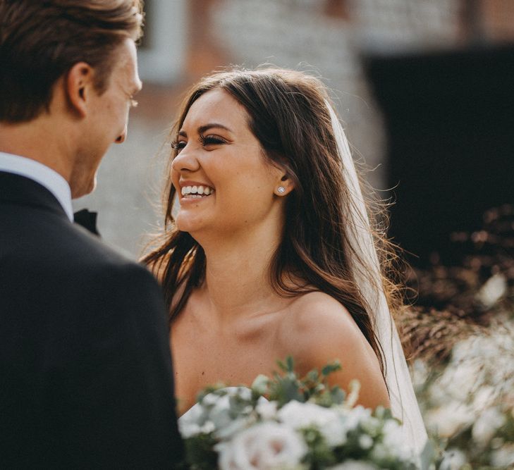 Bridal down do and makeup