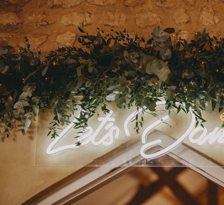 Let's Dance neon wedding sign