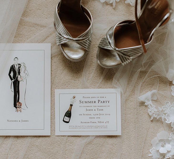 Bride Shoes and Invitation