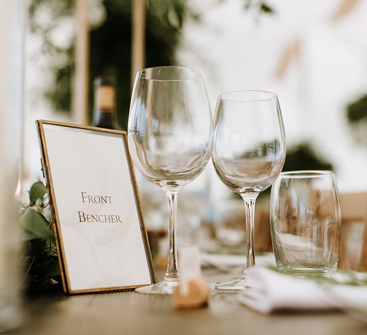 Table Names in Photo Frames