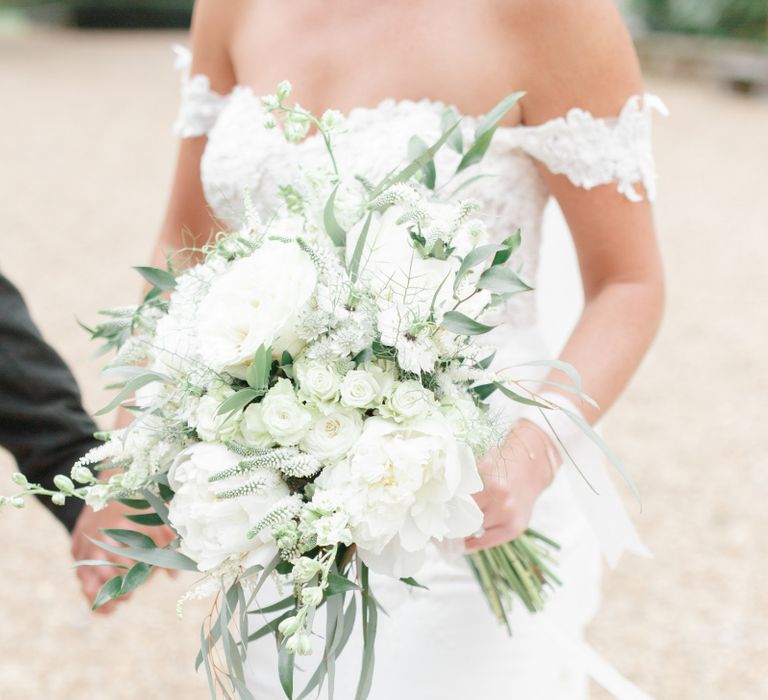 White and Green Wedding Bouquet