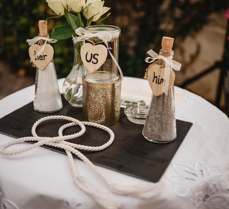 Hand Fastening &amp; Sands of Time Ceremony | South of France Wedding | Andy Gaines Photography | Thompson Granger Films