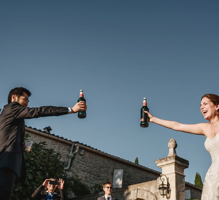 Wedding Entertainment | Bride in Ellis Bridal Tulle &amp; Embroidery Bridal Gown | Groom in Tuxedo | South of France Wedding | Andy Gaines Photography | Thompson Granger Films